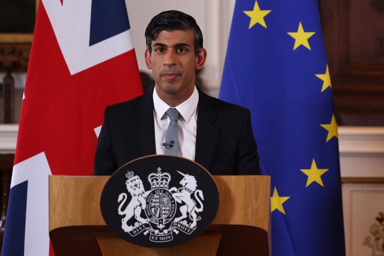 Rishi Sunak en Irlande du Nord après l'annonce d'un nouvel accord post-Brexit.