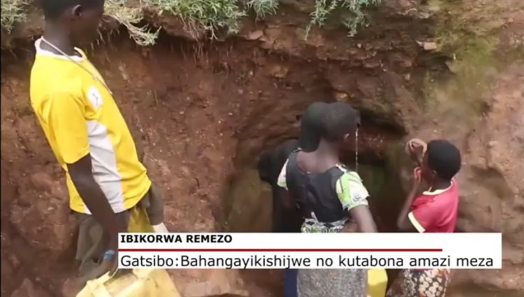Gatsibo: Kuvoma amazi yo mu migende n’ayo inka zishokamo nicyo gisubizo ku kubura amazi