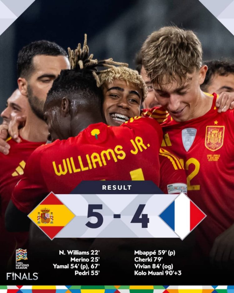 Espagne yihanangirije u Bufaransa, yerekeza ku mukino wa nyuma