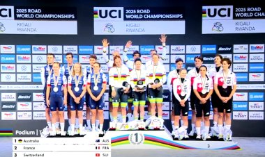 Australia yisubije umudali wa Zahabu muri TTT Mixed Relay