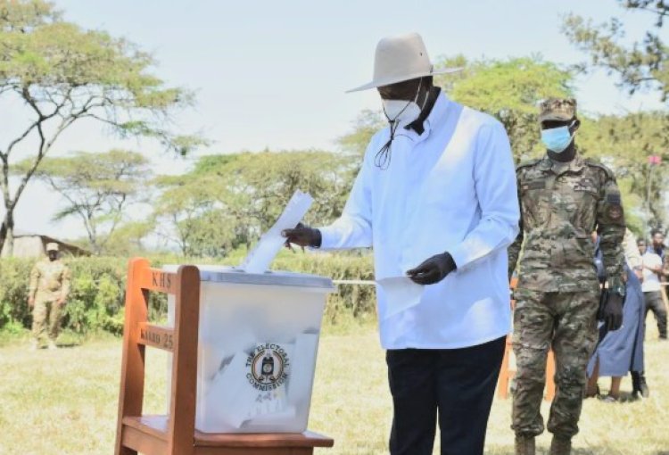 Museveni ari imbere mu majwi y’agateganyo mu matora ya Perezida 