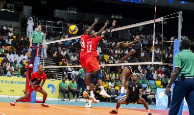 Amwe mu mafoto utabonye y'umukino wo gutangiza ‘CAVB Men’s Club Championship 2026’ wakurikiwe na Perezida Kagame