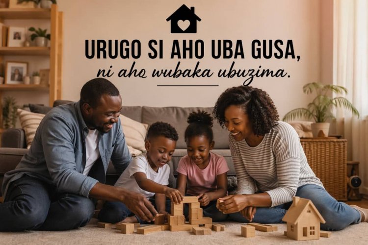 Urugo si aho uba gusa, ni aho wubaka ubuzima